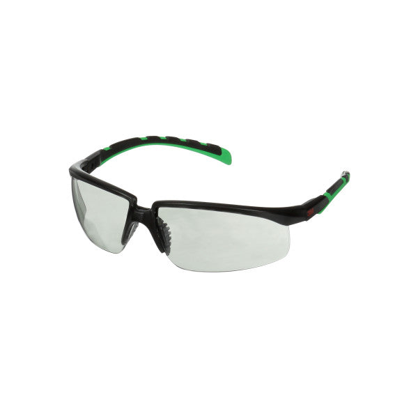 3M™ Solus™ 2000 Veiligheidsbril, zwart/groen frame, antikras+ (K), IR 1.7 grijze lenzen, S2017ASP-BLK, 20/doos