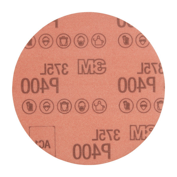 3M™ Hookit™ Film Schuurschijf 375L, Ø 150 mm, geen gaten, P400