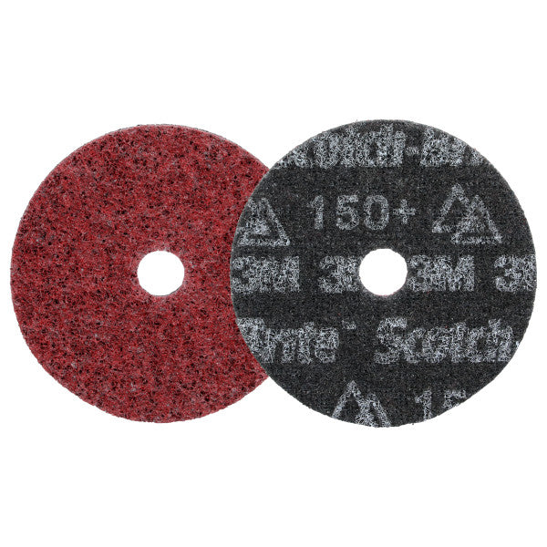 Scotch-Brite™ Precision Heavy Duty Surface Conditioning-schijf, HD-DH, Medium 150+, 102 mm x 16 mm, 100 ea/Case