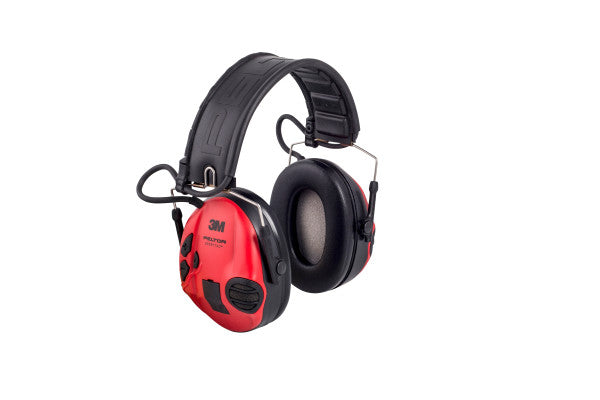 3M™ PELTOR™ SportTac Headset, 26 dB, rode / zwarte schelpen, opvouwbare hoofdband, MT16H210F-478-RD