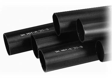 3M™ MDT-A-F Halfdikwandiger Warmtekrimkousbuis met Lijm, zelfdovend, Zwart, 12/3 mm, 1 m