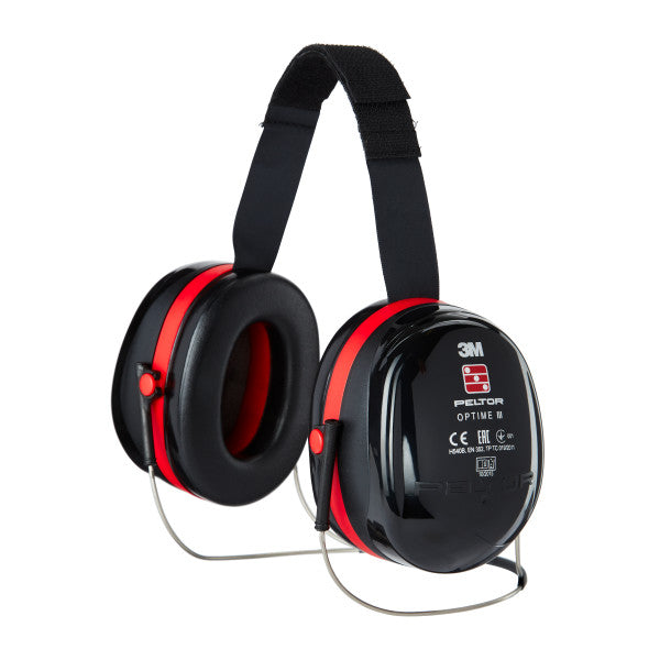 3M™ PELTOR™ Optime™ III Gehoorkappen, zwart/rood, nekband, H540B-412-SV