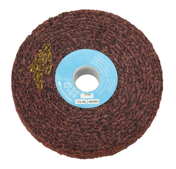 Scotch-Brite™ Finishing Wiel FS-WL, blauw, 152 mm x 25,4 mm x 25,4 mm, 2S CRS