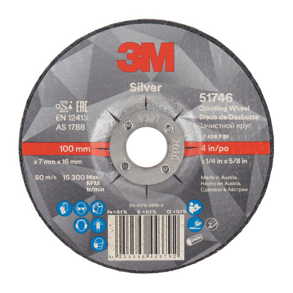3M™ Silver Afbraamschijf, T27, 100 mm x 7 mm x 16 mm