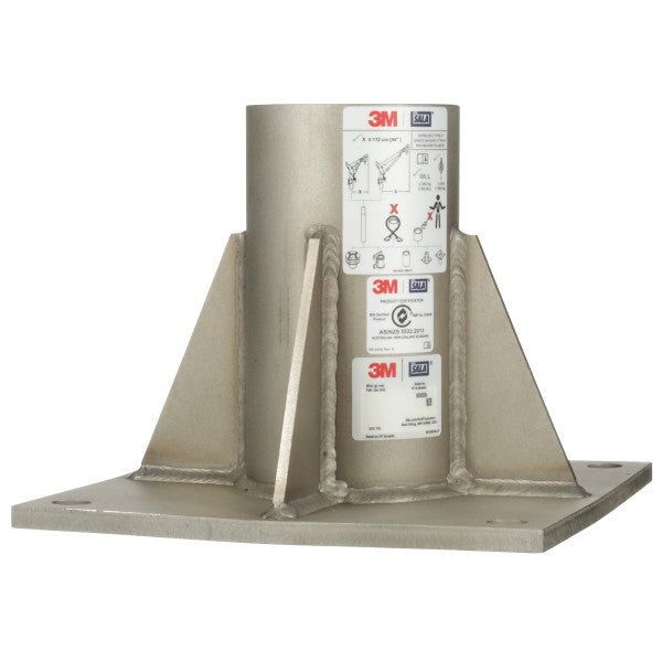 3M™ DBI-SALA® Besloten ruimte, opbouwvoetstuk voor vloeren, High Capacity, roestvast staal, 8000096