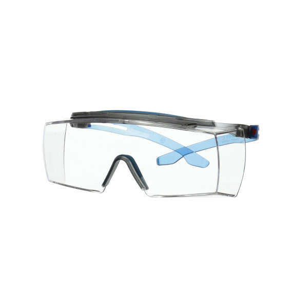 3M™ SecureFit™ 3700 Overzetbril, blauwe veren, wenkbrauwbescherming, Scotchgard™ anticondens (K&N), heldere lens, SF3701XSGAF-BLU-EU, 20/doos