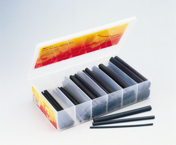 3M™ GTI Warmtekrimpkousbuis Assortmentdoos, Zwart, 1.6 - 19 mm, 150 mm