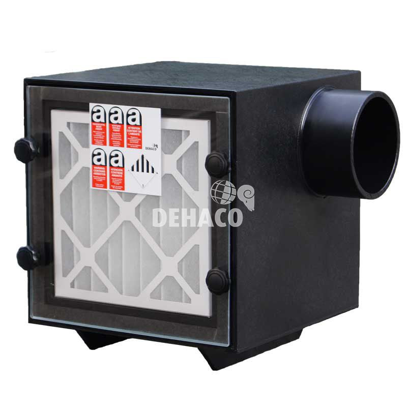DEH750 Onderdrukmachine, 1-delig, uitblaaszijde zijkant