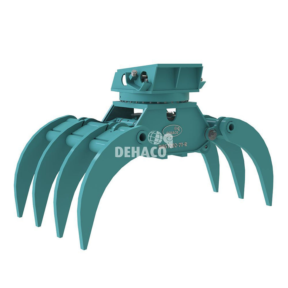 DHG1202-7T-R Hydraulische houtgrijper 7-tands met rotatie 17 - 28 ton