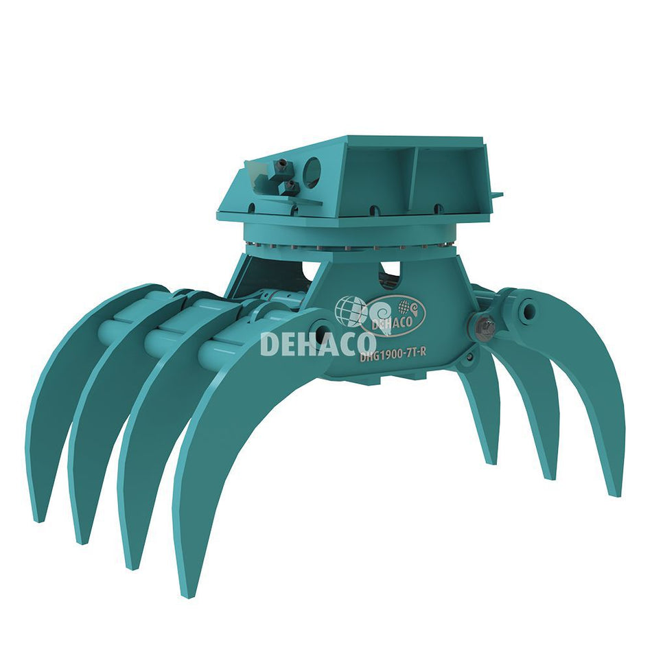 DHG1900-7T-R Hydraulische houtgrijper 7-tands met rotatie 25 - 38 ton