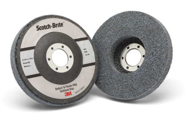 Scotch-Brite™ Deburr and Finish PRO Unitized Schijf DP-UD, 8C Coarse+, 114 mm x 22 mm, Type 27, Nylon