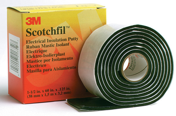 3M™ Scotchfil™ Butyl-Rubber-Band, zelffuserend, Zwart, 38 mm x 1,5 m, 3 mm