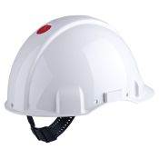 3M™ Veiligheidshelm - Uvicator - ratelverstelling - zonder ventilatie - 440 V diëlektrisch - kunststof zweetband - wit - G3001NUV-VI | Voordeelpallet a 160 stuks