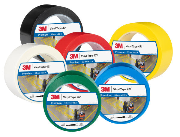 3M™ Vinyl Tape 471, Wit, 101.6 mm x 33 m, 0.14 mm