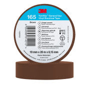 3M™ Temflex™ Vinyl isolatietape 165 - Bruin - 19 mm x 20 m | Voordeelpallet a 6000 stuks