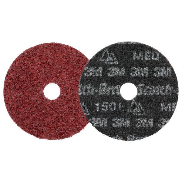 Scotch-Brite™ Precision Heavy Duty Surface Conditioning-schijf, HD-DH, Medium 150+, 127 mm x 22.23 mm, 50 ea/Case