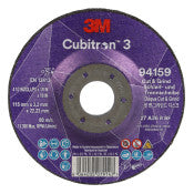 3M™ Cubitron™ 3 Cut & Grind-schijf - 94159 - 36+ - T27 - 115 mm x 3,2 mm x 22,23 mm - EN - 10/verpakking - 20 stuks/doos | 1 Overdoos van 20 Stuk