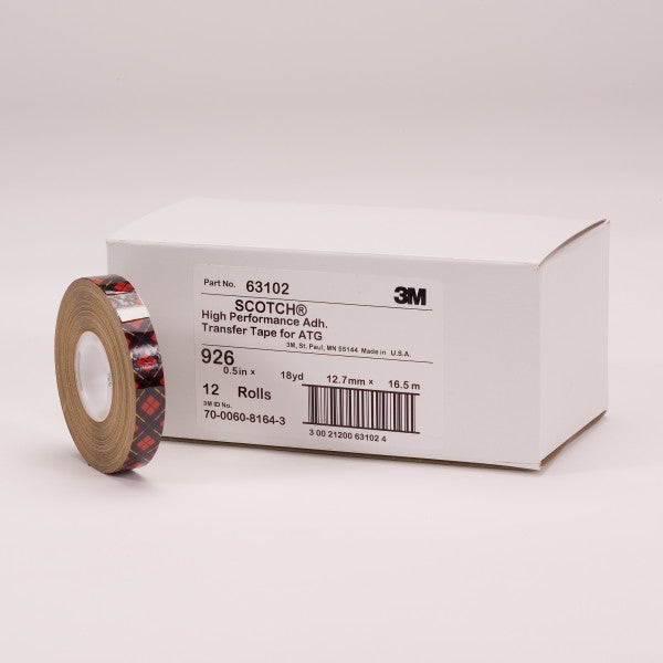 Scotch® ATG Transfer Tape 926, Transparant, 6 mm x 33 m, 0.13 mm