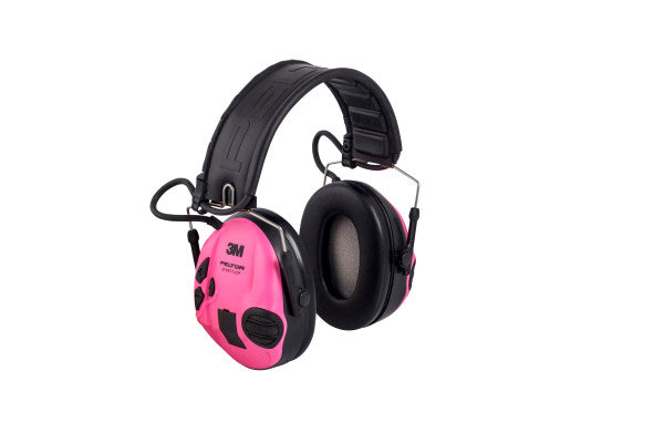 3M™ PELTOR™ SportTac Headset, 26 dB, roze schelpen, opvouwbare hoofdband, MT16H210F-478-RE